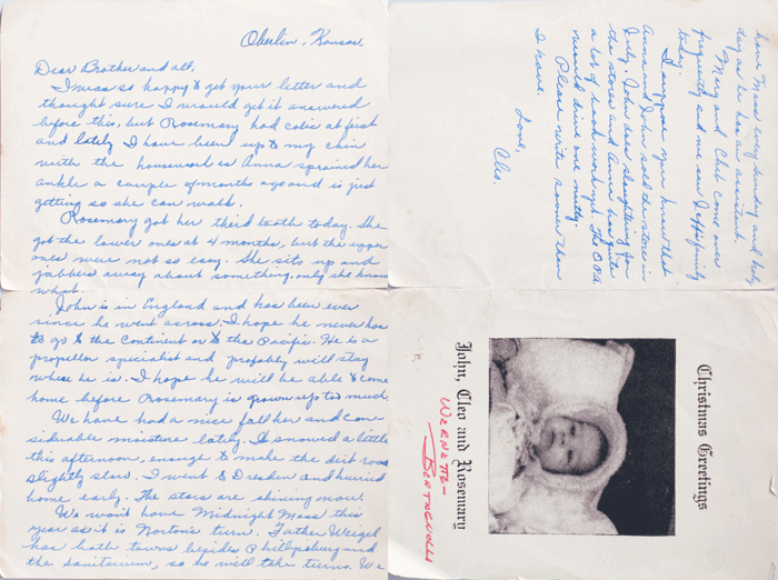 Letter from Cleo Warnette