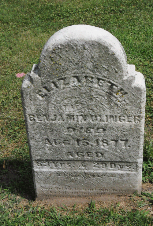 Elizabeth Warner Headstone