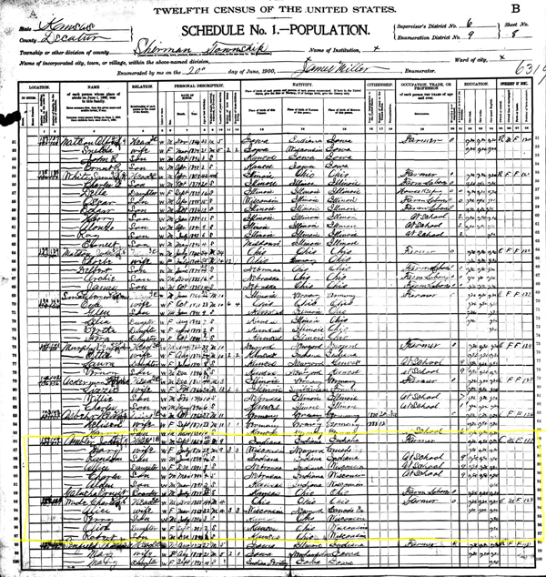 John Wade 1910 Census